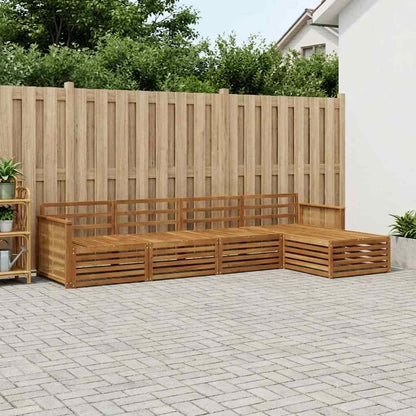 Outdoor Sofa Set 5 pcs Natural Solid Acacia Wood