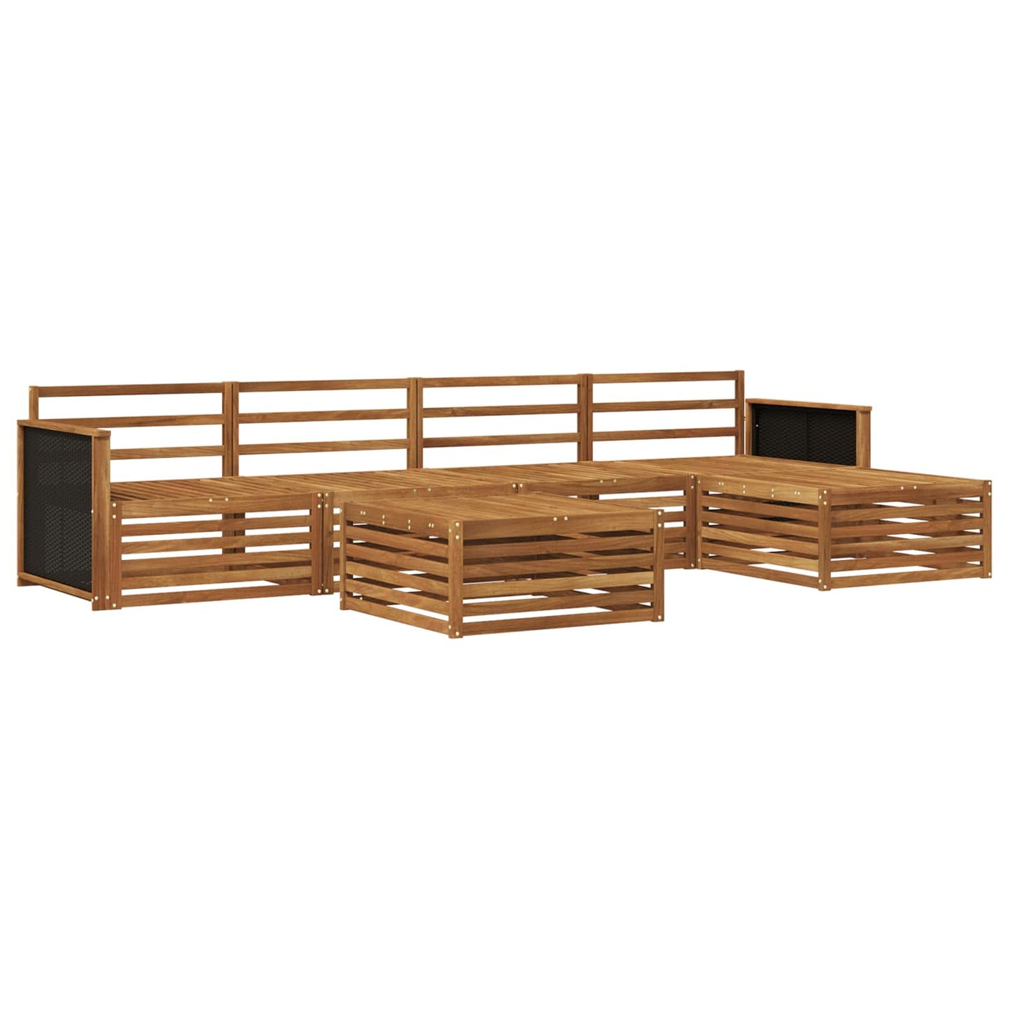 Outdoor Sofa Set 6 pcs Natural 79 x 79 x 37 cm