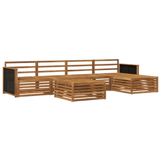 Outdoor Sofa Set 6 pcs Natural Solid Acacia Wood