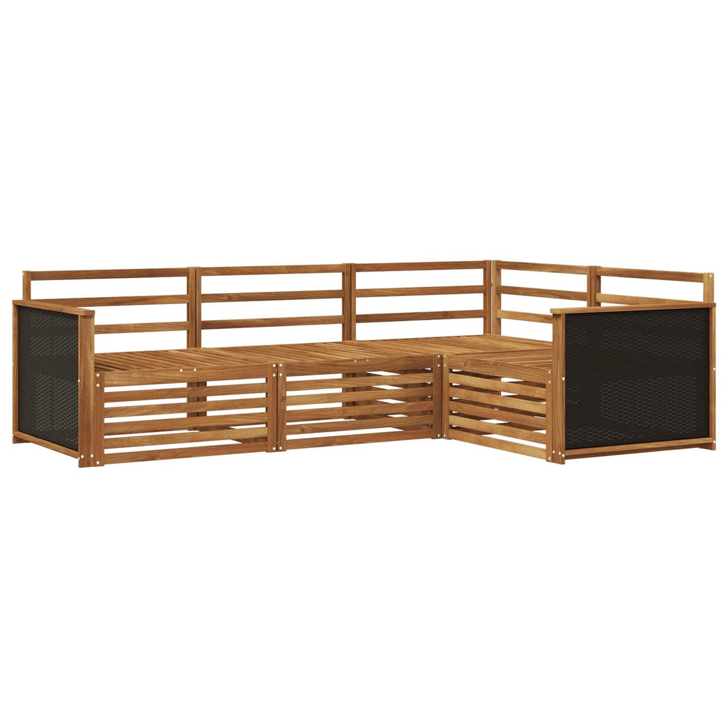 Outdoor Sofa Set 4 pcs Natural 247.5 x 168.5 x 73 cm