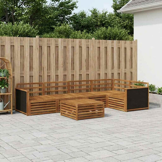 Outdoor Sofa Set 6 pcs Natural Solid Acacia Wood