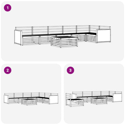 Outdoor Sofa Set 7 pcs Natural 79 x 79 x 37 cm