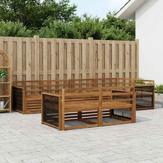 Outdoor Sofa Set 7 pcs Natural
