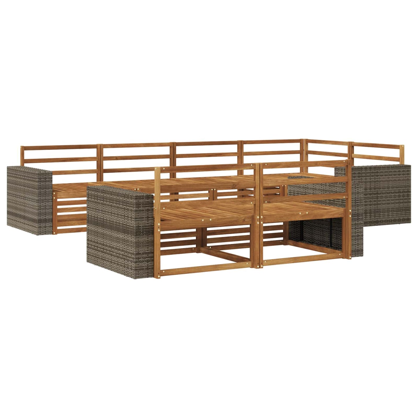 Outdoor Sofa Set 7 pcs Natural