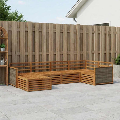 Outdoor Sofa Set 6 pcs Natural
