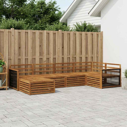 Outdoor Sofa Set 6 pcs Natural