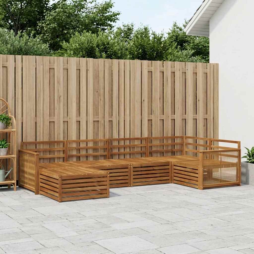 Outdoor Sofa Set 6 pcs Natural