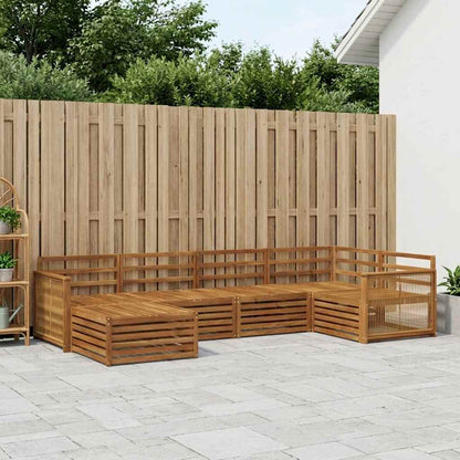 Outdoor Sofa Set 6 pcs Natural