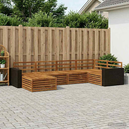 Outdoor Sofa Set 6 pcs Natural