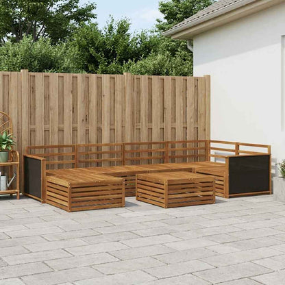 Outdoor Sofa Set 7 pcs Natural