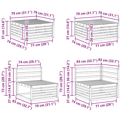Outdoor Sofa Set 7 pcs Natural