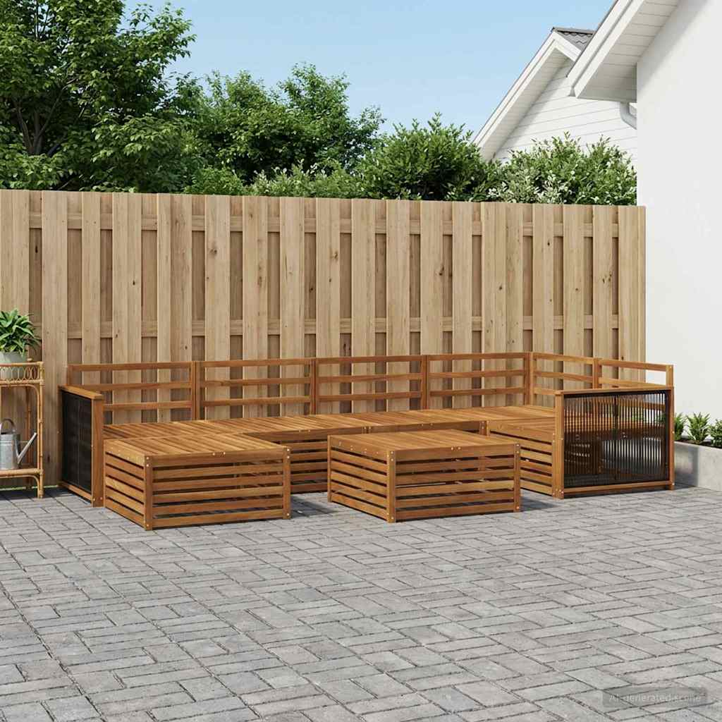 Outdoor Sofa Set 7 pcs Natural