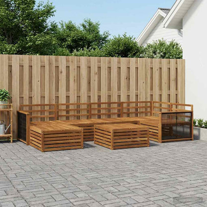 Outdoor Sofa Set 7 pcs Natural