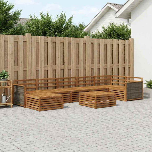 Outdoor Sofa Set 8 pcs Natural