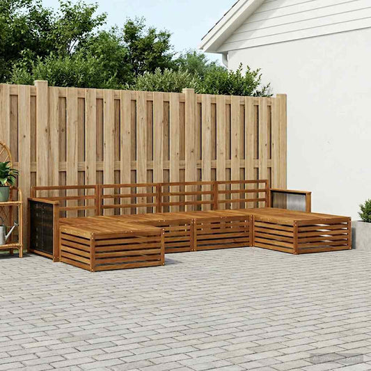 Outdoor Sofa Set 6 pcs Solid Acacia Wood