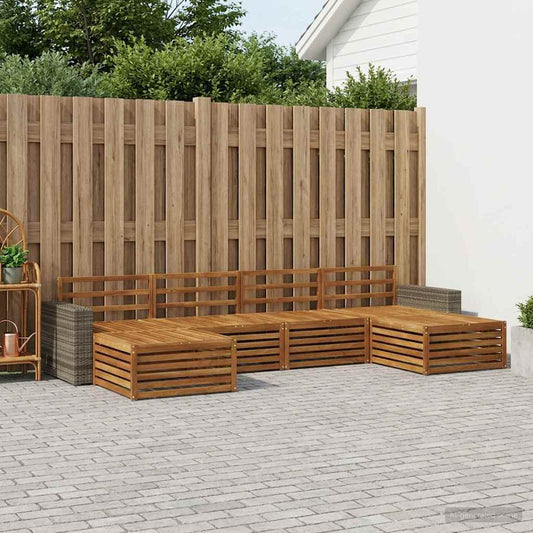 Outdoor Sofa Set 6 pcs Solid Acacia Wood