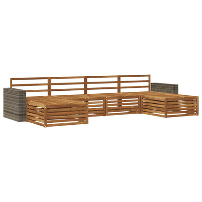 Sofa Sets 6 pcs Solid Acacia Wood