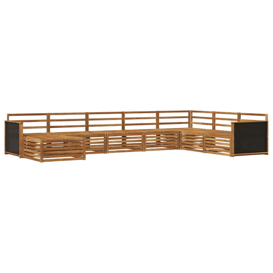 Outdoor Sofa Set 8 pcs Natural Solid Acacia Wood