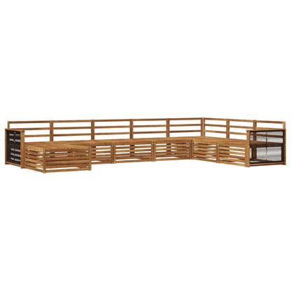 Outdoor Sofa Set 8 pcs Natural