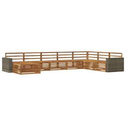 Outdoor Sofa Set 8 pcs Natural