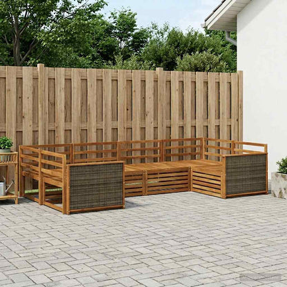 Outdoor Sofa Set 6 pcs Natural Solid Acacia Wood