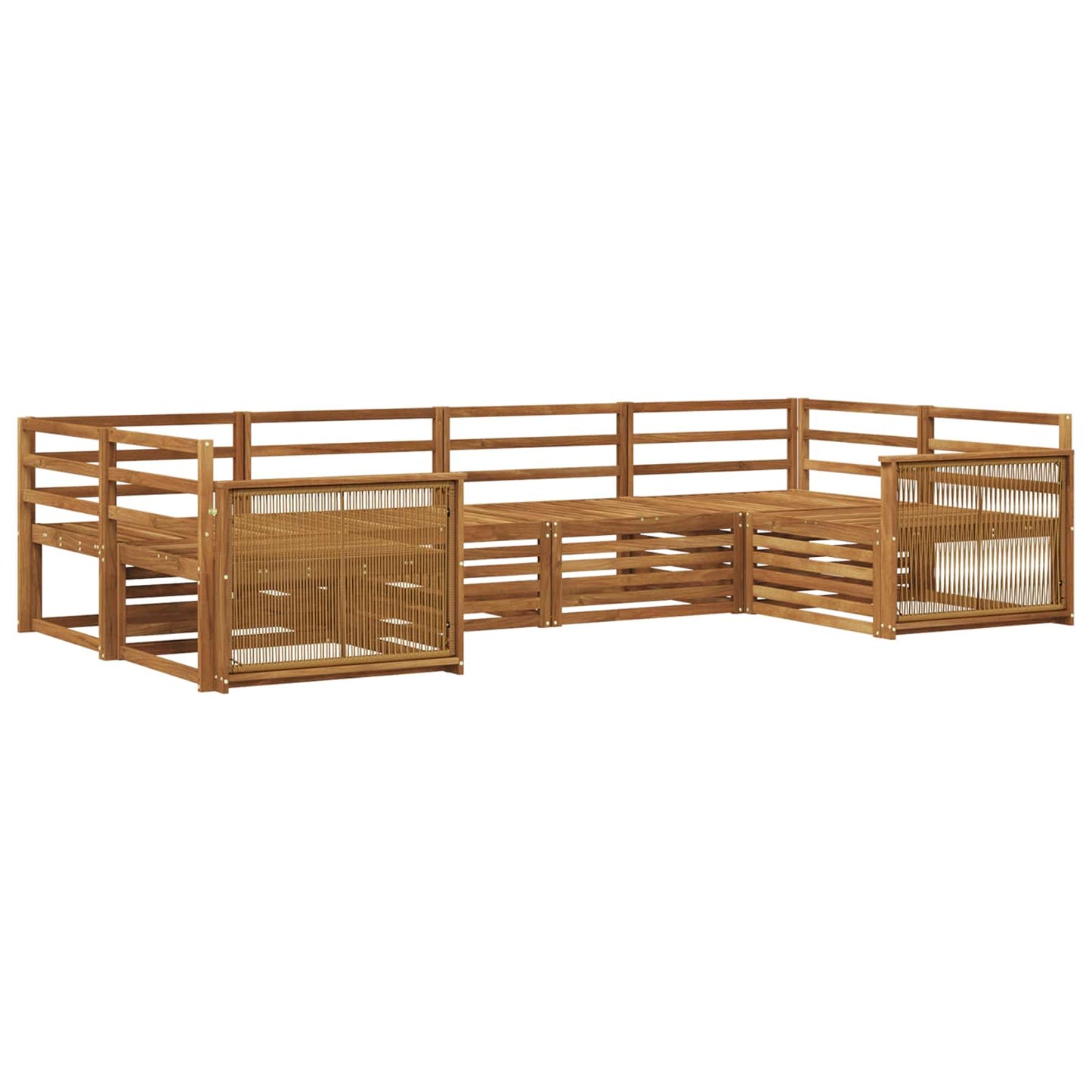 Outdoor Sofa Set 6 pcs Natural