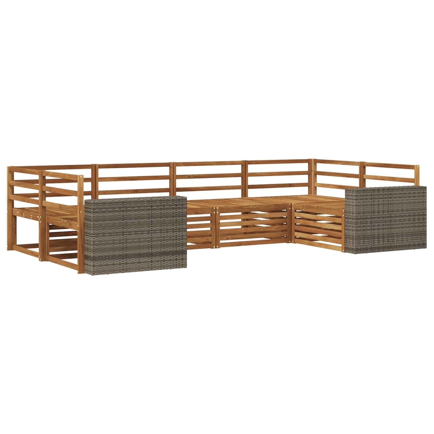 Outdoor Sofa Set 6 pcs Natural