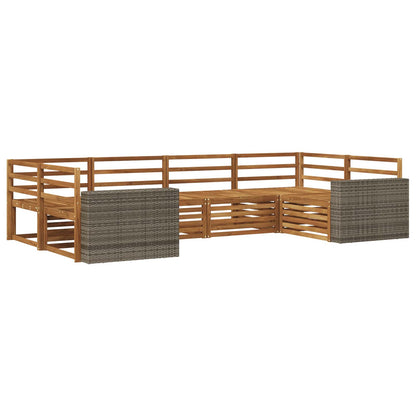 Outdoor Sofa Set 6 pcs Natural