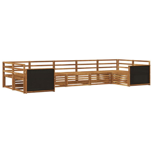 Outdoor Sofa Set 7 pcs Natural Solid Acacia Wood