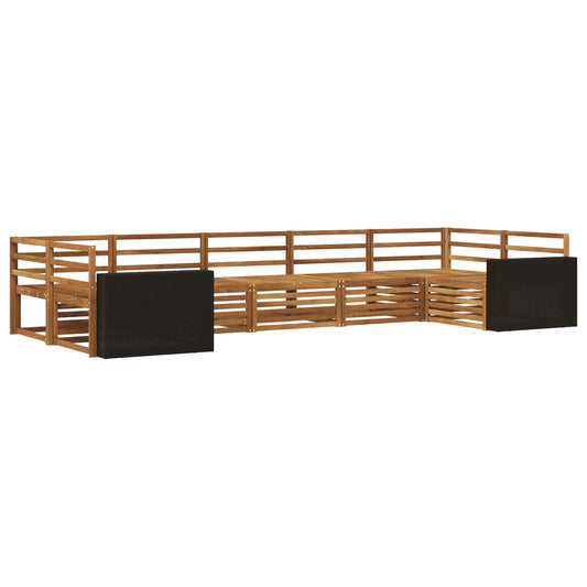 Outdoor Sofa Set 7 pcs Natural Solid Acacia Wood