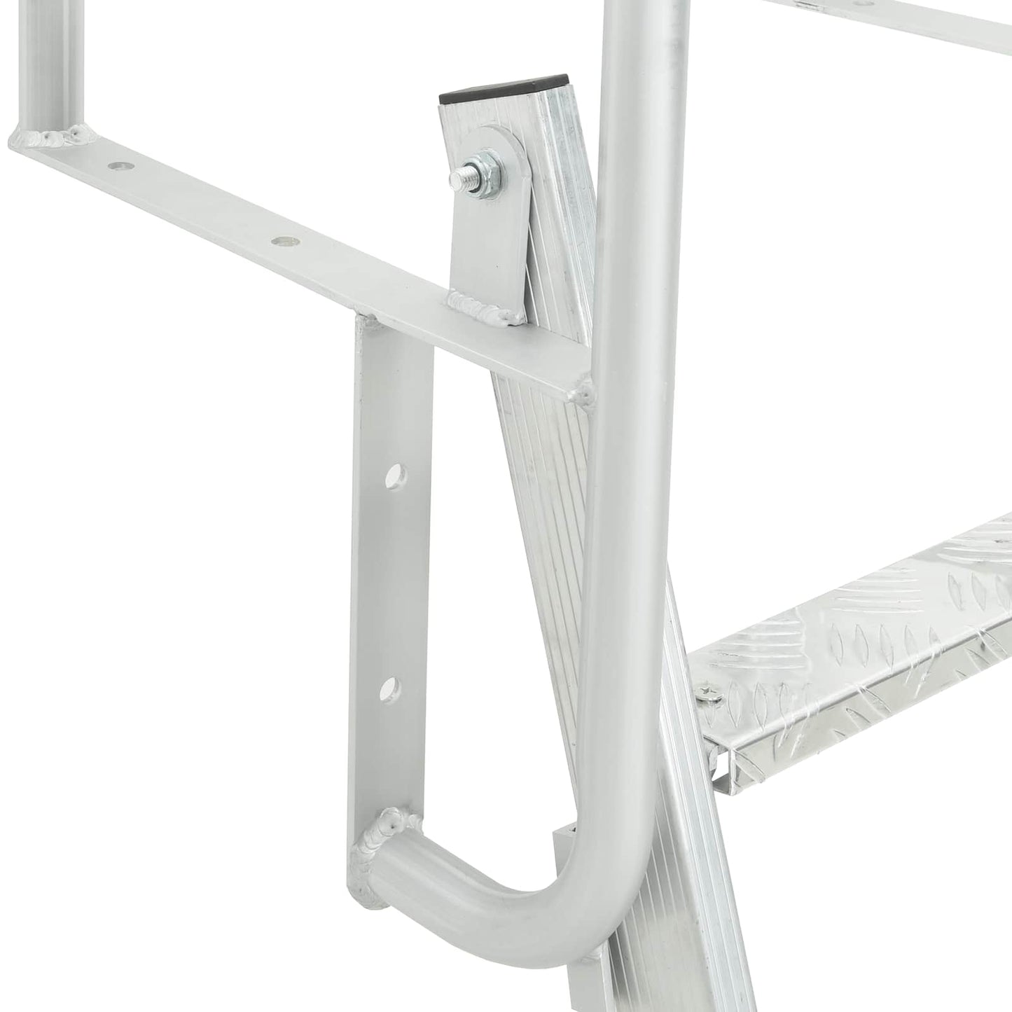 3-Step Dock Ladder Silver 58 x 77 x 144 cm Aluminium