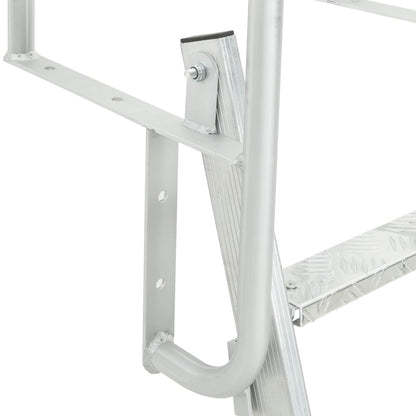 3-Step Dock Ladder Silver 58 x 77 x 144 cm Aluminium