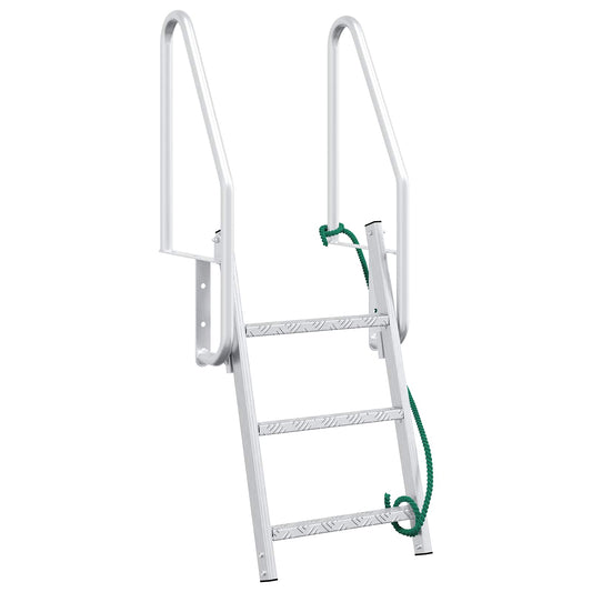 3-Step Dock Ladder Silver 58 x 77 x 144 cm Aluminium