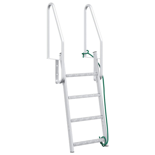 4-Step Dock Ladder Silver 58 x 77 x 166 cm Aluminium
