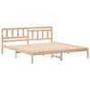 with Headboard Brown 180 x 200 cm Solid pine wood