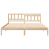 with Headboard Brown 180 x 200 cm Solid pine wood
