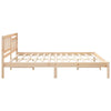 with Headboard Brown 180 x 200 cm Solid pine wood