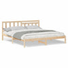 with Headboard Brown 180 x 200 cm Solid pine wood
