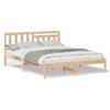 with Headboard Brown 150 x 200 cm Solid pine wood