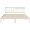 with Headboard White 140 x 200 cm Solid pine wood