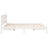 with Headboard White 140 x 200 cm Solid pine wood