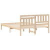 with Headboard Brown 140 x 190 cm Solid pine wood