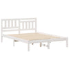 with Headboard White 140 x 190 cm Solid pine wood