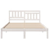 with Headboard White 140 x 190 cm Solid pine wood