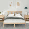 with Headboard Brown 120 x 190 cm Solid pine wood