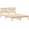 with Headboard Brown 120 x 190 cm Solid pine wood