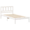 with Headboard White 80 x 200 cm Solid pine wood