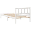 with Headboard White 80 x 200 cm Solid pine wood