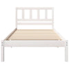 with Headboard White 80 x 200 cm Solid pine wood