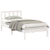 with Headboard White 80 x 200 cm Solid pine wood